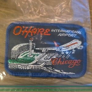 O'Hare International Airport Embroidered Patch Vintage